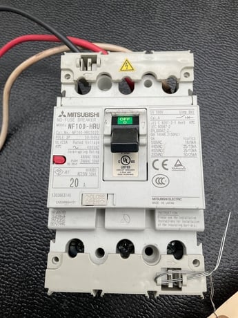 Mitsubishi #NF100-HRU, Molded Case Circuit Breaker 3P 15A - Image 1