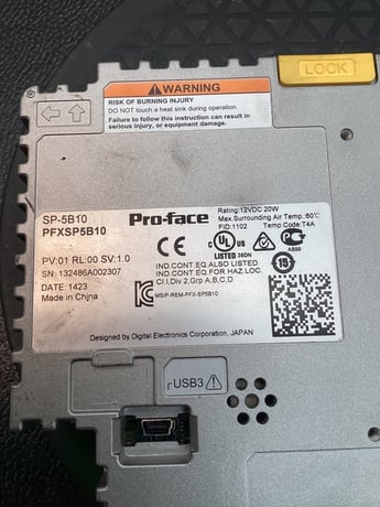 Pro-Face #PFXSP5B10, SP5000 POWER BOX MODULE 12VDC USB SERIAL - Image 6