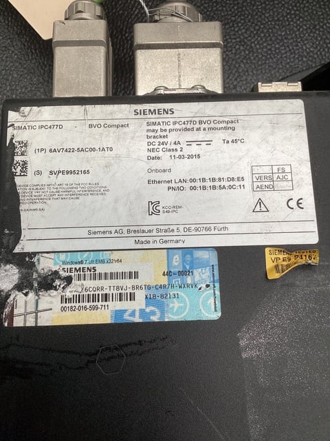 Siemens #6AV7422-5AC00-1AT0, IPC477D-BVO 15" Panel PC KP8F Buttons - Image 6