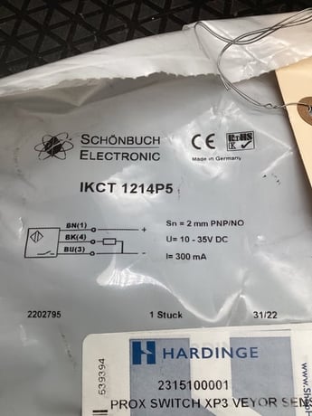 Schonbuch Electronic #IKCT 1214P5, SCHONBUCH IKCT 1214P5 INDUCTIVE PROXIMITY SENSOR M12 PNP NO, NEW - Image 4