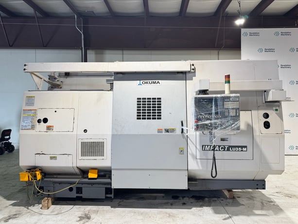 Okuma #Impact-LU35M, CNC Lathe, 26" swing, 20.5" diameter x 39.4" L max, 12" chuck, 2800 RPM, 25 HP, 12 tool - Image 1
