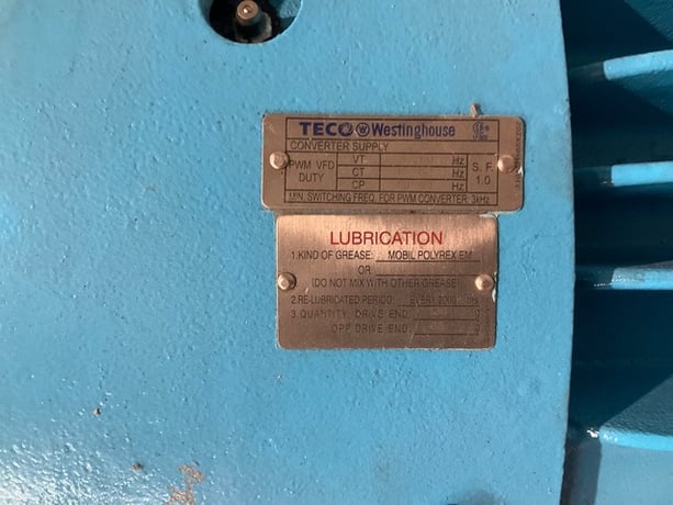 100 HP HP RPM Teco Westinghouse #PDH10045, AC Motor, 1800 RPM, 575V, 3 phase, 405T Frame, TEFC, 95.4% Eff. - Image 6