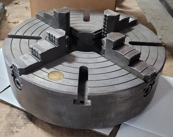 Bison #4344, 4-Jaw Chuck, 15.75" diameter, D1-8 Backplate - Image 1