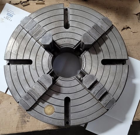 Bison #4344, 4-Jaw Chuck, 15.75" diameter, D1-8 Backplate - Image 2