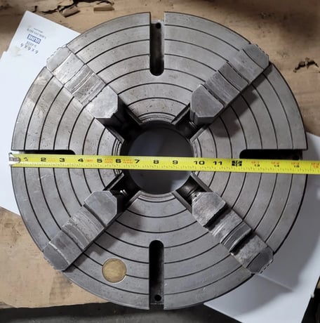Bison #4344, 4-Jaw Chuck, 15.75" diameter, D1-8 Backplate - Image 3