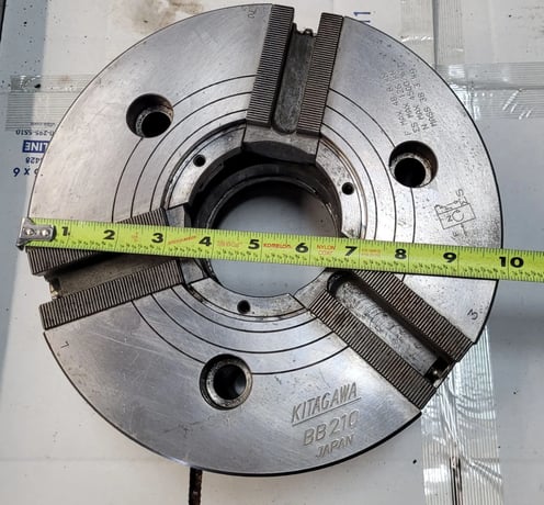 Kitagawa #BB210, 10" 3-Jaw Hydraulic Chuck, Max Speed 4500 RPM - Image 6