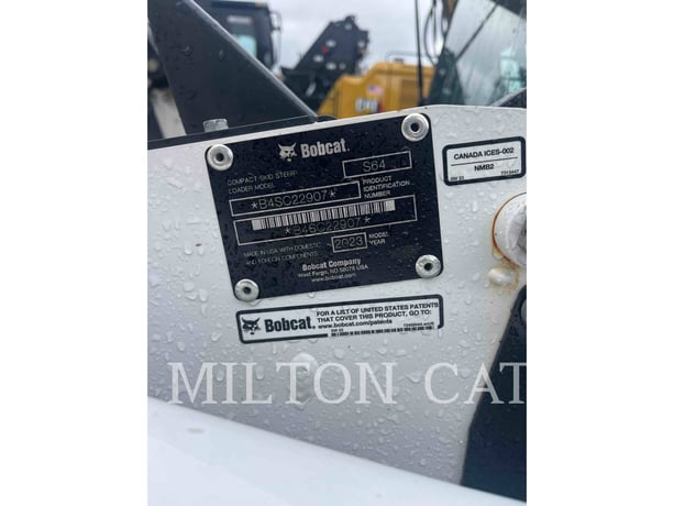 Bobcat S64, Skid Steer Loader, 391 hours, S/N: B4SC22907, 2023 - Image 6