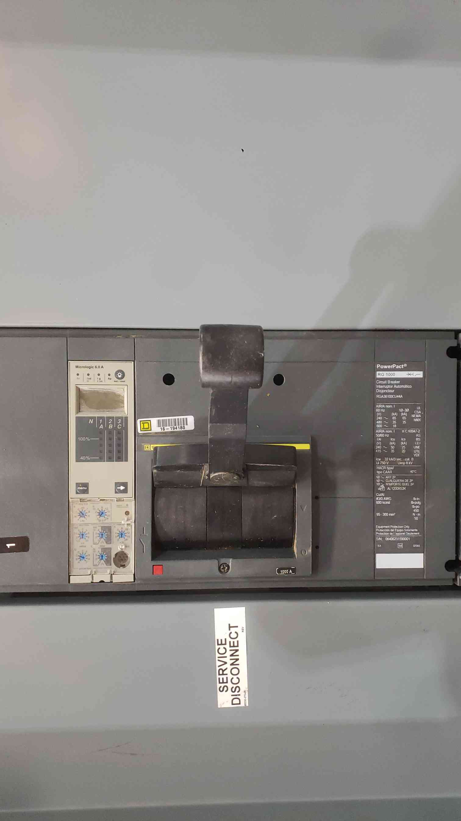 2500 Amps, Square D QED-2, PowerStyle Switchboard, 208Y/120 Volts, 3 Phase 4 Wire, (2) RG1000 Breakers - Image 3