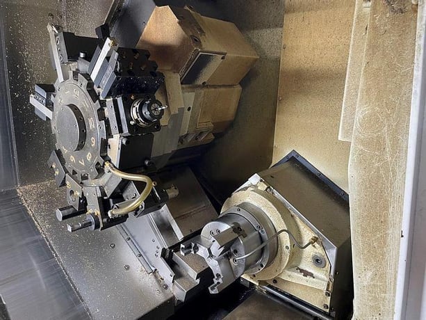Okuma #GENOS L300MYW-E, CNC Lathe, 10" Chuck, 20 HP, 3,000 RPM, Y-Axis, sub spindle, Live Milling, OSP, 2018 - Image 3