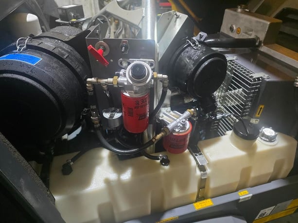 250 cfm, 150 psi, Atlas Copco #XATS-250, air compressor, 65 HP Kubota V2403-CR-T-E4B 4-cylinder engine, 23 - Image 8