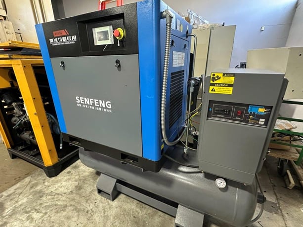 52 cfm, 232 psi, Senfeng #XV-15/16Y, high pressure rotary screw air compressor, 20 HP, refrigerated dryer - Image 6