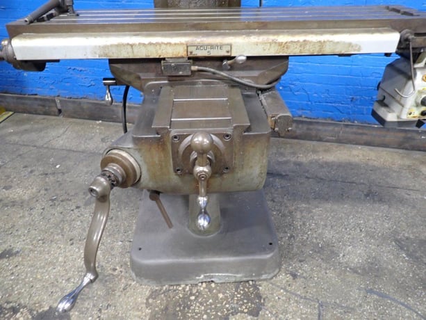 Bridgeport, Vertical Mill, 9" x 42" table, Bausch & Lomb AcuRite III digital read out, 1 HP - Image 6