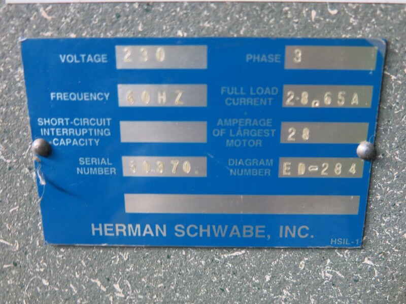 50 Ton, Herman Schwabe #DG-HD, Up-Acting Die Press, 38" x 38" bed, 6" stroke, 10 HP - Image 5