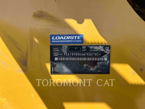 Cat 980K, Wheel Loader, 16327 hours, S/N: W7K02185, 2014 - Image 6