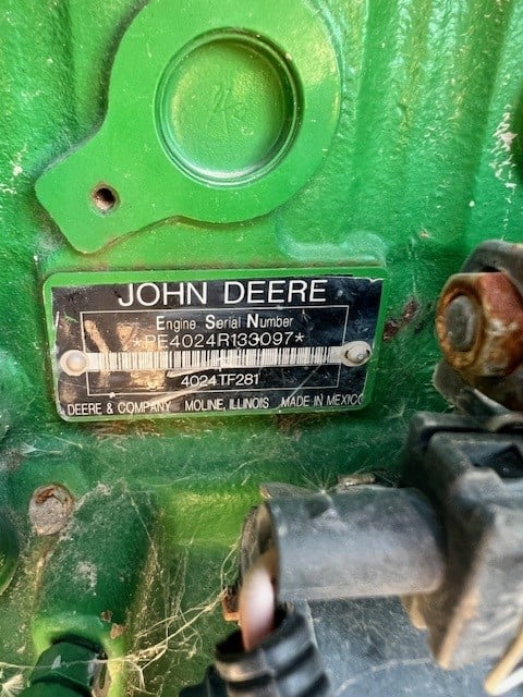 85 HP John Deere #4045, diesel engine assembly, 2.4L, hydraulic pump, 2013 - Image 4