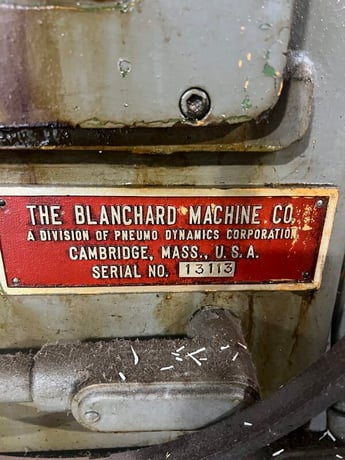 Blanchard #11-16, vertical spindle rotary surface grinder, 16" chuck, 20" swing inside guard, 7" height under - Image 2