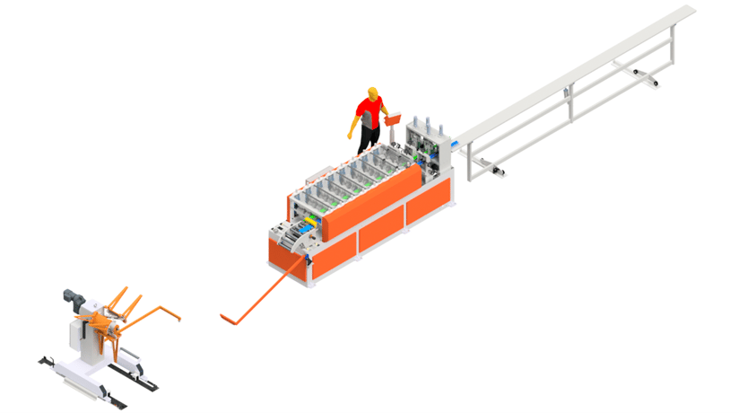 14 Stands, Stefa, Roll Former Line, 0.012"-0.020" thickness, 65.6 FPM forming speed, 3.35" shaft diameter - Image 2