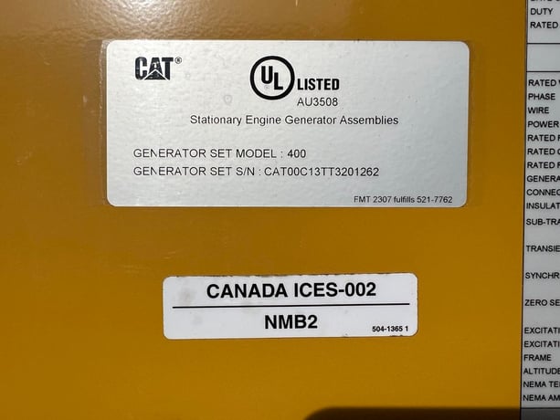 400 KW Caterpillar #400, Diesel Generator Set, 480 Volts, 621 HP @ 1800 RPM CAT engine, circuit breaker - Image 7