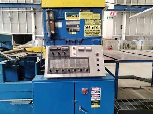 72" x 0.075" Herr Voss, Multiblanking Line, 20 ton, L to R, 16"-20" coil inner diameter, mandrel uncoiler - Image 2