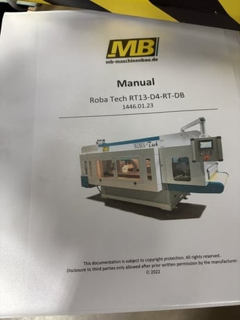MB #ROBA-T-13-DI-DB, Surface Sanding Machine, 37.5 HP, 51" W, 36 FPM, 2023 - Image 8