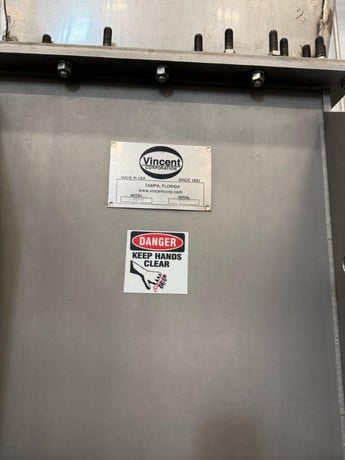Vincent #TSP-12, Dewatering Screw Press, 64" long twin tapered screws, 20" x 24" feed hopper, 100 HP, 575 Volt - Image 6