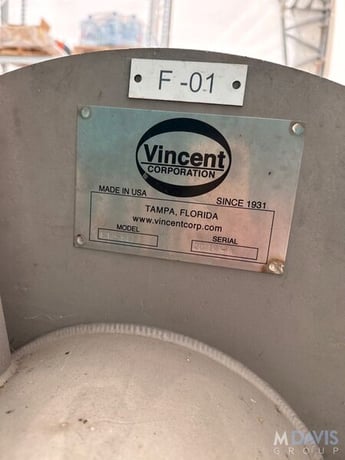 Vincent #FF-12, Fiber Filter, Stainless Steel, 28" diameter x 54" long filter, 10 HP, 100-500 GPM - Image 5