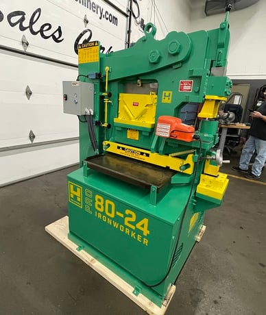 6" x 6" x 1/2" Uni-Hydro #80-24, Ironworker, 80 ton, 9" throat, 24" bar shear, 7.5 HP, 9 SPM, 2000 psi - Image 3