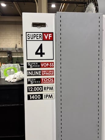 Haas #VF-4SS, 50" X, 20" Y, 25" Z, 24 side mount tool changer, 12000 RPM, 2004 - Image 2