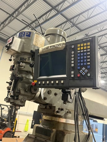 Sharp #TMV, vertical knee mill, 10" x50" table, 18.5" ram, 3 HP, 4500 RPM, Accurite digital read out, 2006 - Image 2