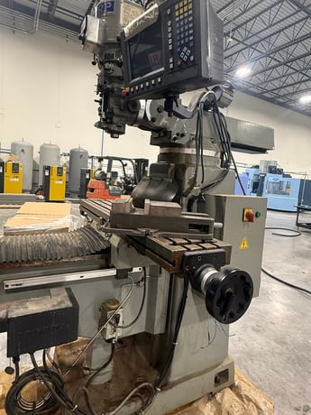 Sharp #TMV, vertical knee mill, 10" x50" table, 18.5" ram, 3 HP, 4500 RPM, Accurite digital read out, 2006 - Image 3