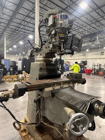 Sharp #TMV, vertical knee mill, 10" x50" table, 18.5" ram, 3 HP, 4500 RPM, Accurite digital read out, 2006 - Image 5