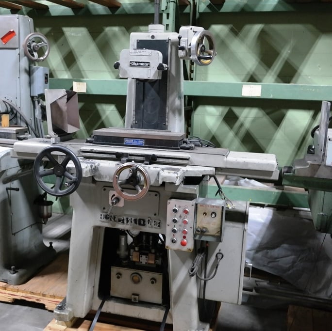 6" x 18" Okamoto #PFG-450C, Walker LBP electromagnetic chuck, 1 HP, 8000 SFPM, 1988 - Image 2