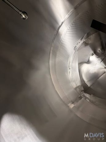 4200 gallon Qualtech, Stainless Steel Jacketed Vertical Mix Tank, 102" diameter x 120" height, cone - Image 8