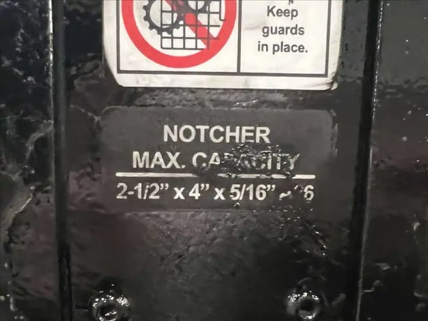 4" x 4" x 1/4" Edwards, heavy duty ironworker, 55 ton, 1.25" stroke, 7" throat, 5 HP, 2018 - Image 6