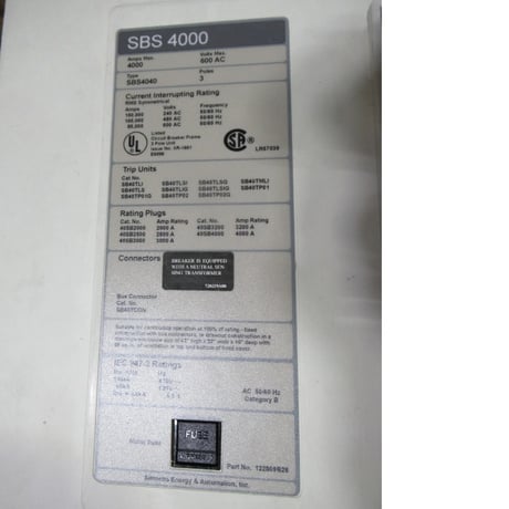 4000 Amps, Siemens, SBS4040, SBS4040DV, SB40TLSG, EO/DO SHUNT - Image 3