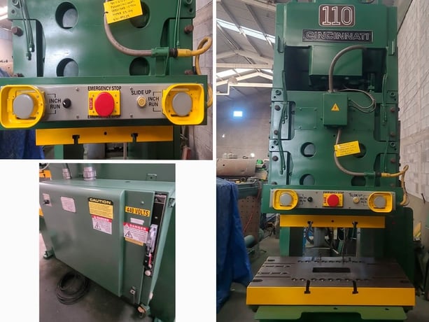 110 Ton, Cincinnati C-Frame, Hydraulic Press, 10" stroke, 27" x 42" table - Image 6