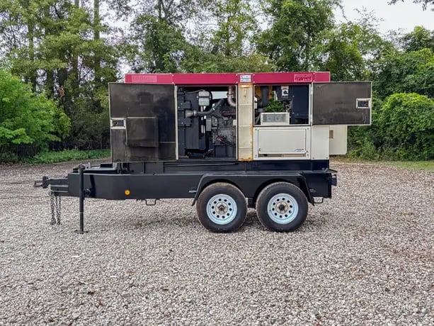 80 KW Shindaiwa #EE-6BG1T, diesel generator, trailer/SAE, voltage selector switch, 2007 - Image 3