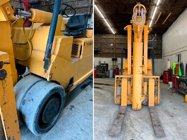 40000 lb. Caterpillar #T400, gas forklift, 148" lift height, 72" blade length - Image 3