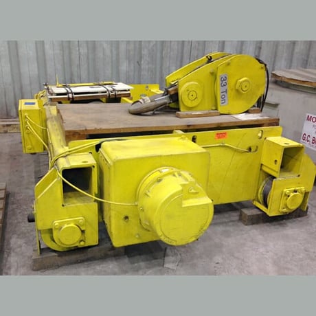 33 Ton, Heco Pacific, top riding double girder bridge crane, 44' Span, 42' under hook, 460 V., pendant - Image 8