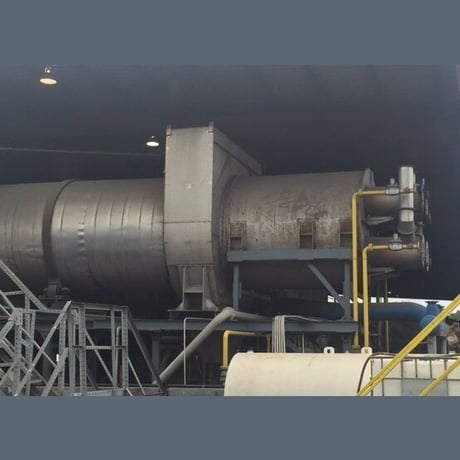 9' x 60' Vulcan, Carbon Steel horizontal rotary drum dryer, 650&deg;F, refurbished 2010 - Image 2