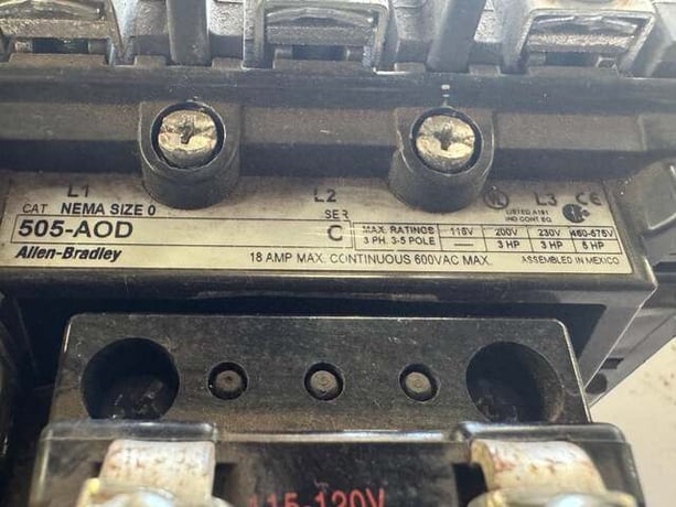 Allen-Bradley Motor Starter 505-AOD - Image 5