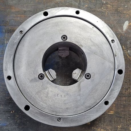 12" Pratt & Whitney Burnerd, 3-jaw scroll chuck, plain back - Image 3