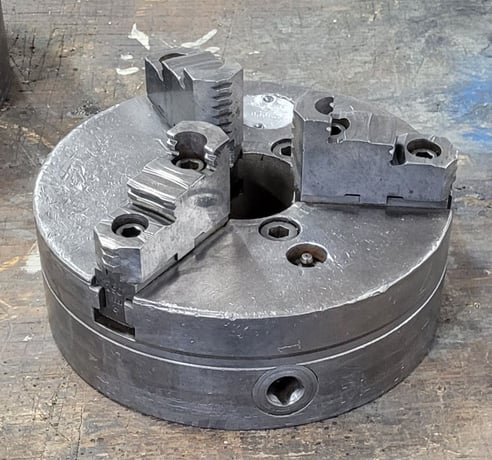 8" Cushman #836E2, 3-jaw chuck, 2.25" hole - Image 2
