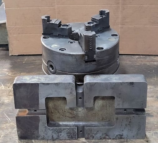 8" Bison Super Spacer #2184, 3-jaw chuck, 2.25" hole - Image 6