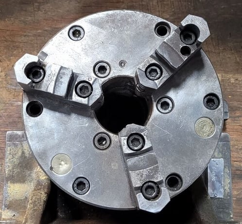 8" Bison Super Spacer #2184, 3-jaw chuck, 2.25" hole - Image 7