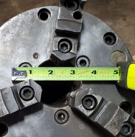 8" Bison Super Spacer #2184, 3-jaw chuck, 2.25" hole - Image 9
