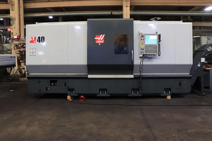 Haas #ST-40, CNC chucker lathe, 35.5" swing, 3-jaw 15" hydraulic chuck, 4" bar, toolsetter, 2012 - Image 1