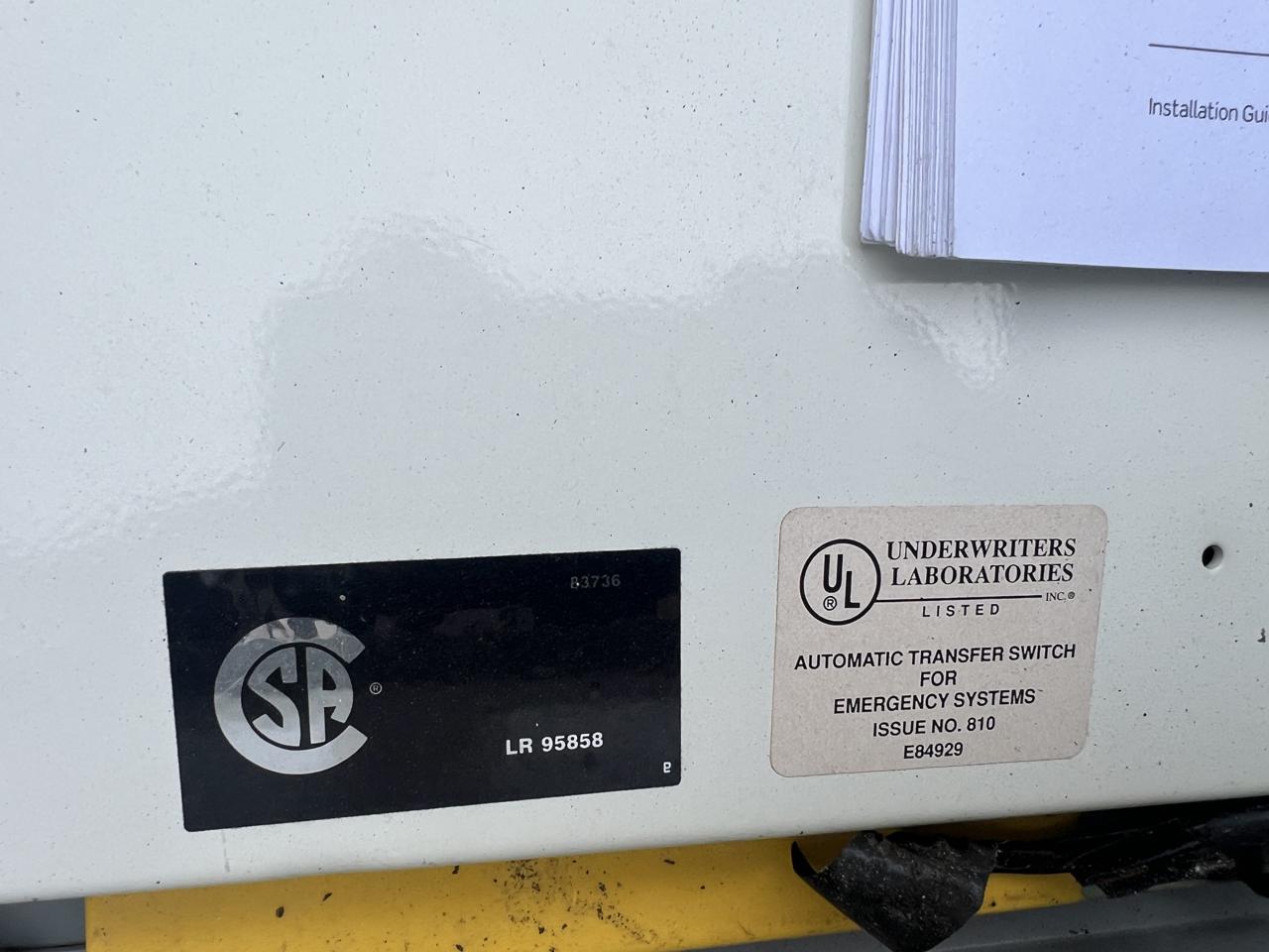 200 Amp. Caterpillar/Generac, Transfer Switch, 480 Volts, 3-wire, NEMA 3 enclosure, 3PH, 1995 - Image 8