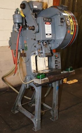 9 Ton, Perkins #200-B, OBI press, 1.5" stroke, 8" x13" bed, 5.5" Shut Height, 1.5" adjustment, air clutch - Image 1