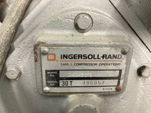 Ingersoll-Rand #242-56-3, Reciprocating Piston Air Compressor, 5 HP, 1725 RPM, 208-230/460 V. - Image 3